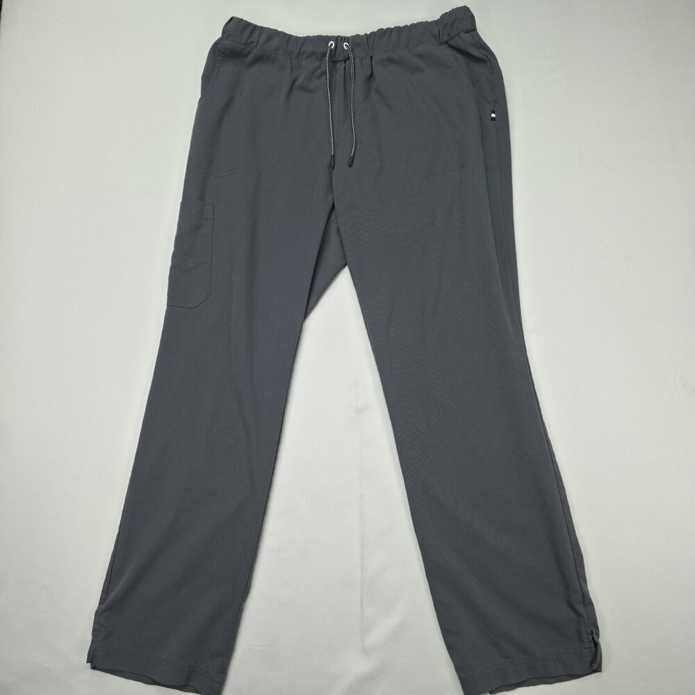 Beyond Scrubs Womens Pants Large Gray Stretch Comfort Medical Cargo Workwear